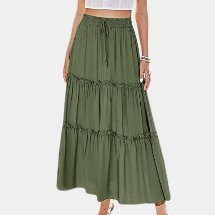 Elegancka długa spódnica damska w stylu boho