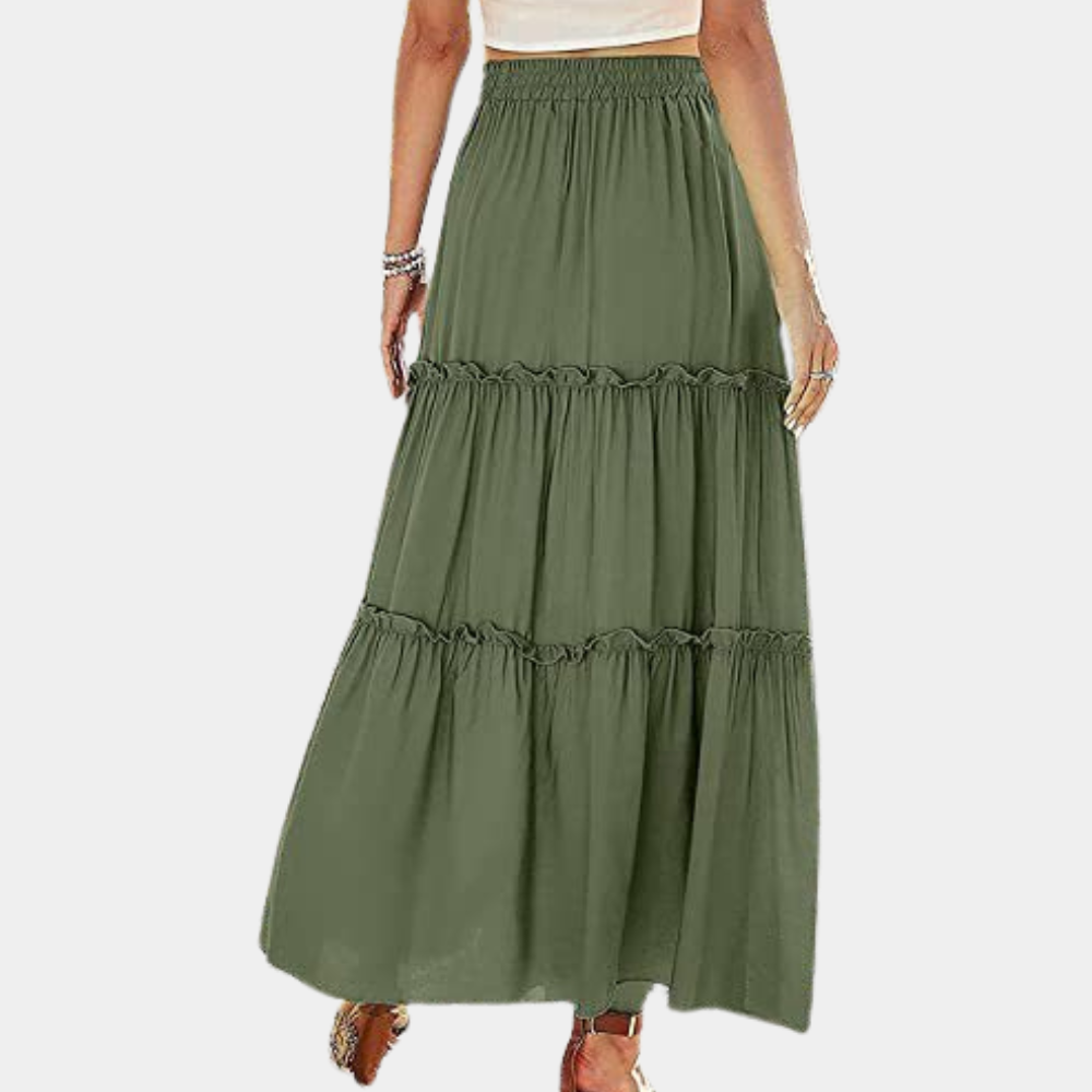 Elegancka długa spódnica damska w stylu boho