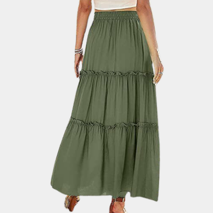 Elegancka długa spódnica damska w stylu boho