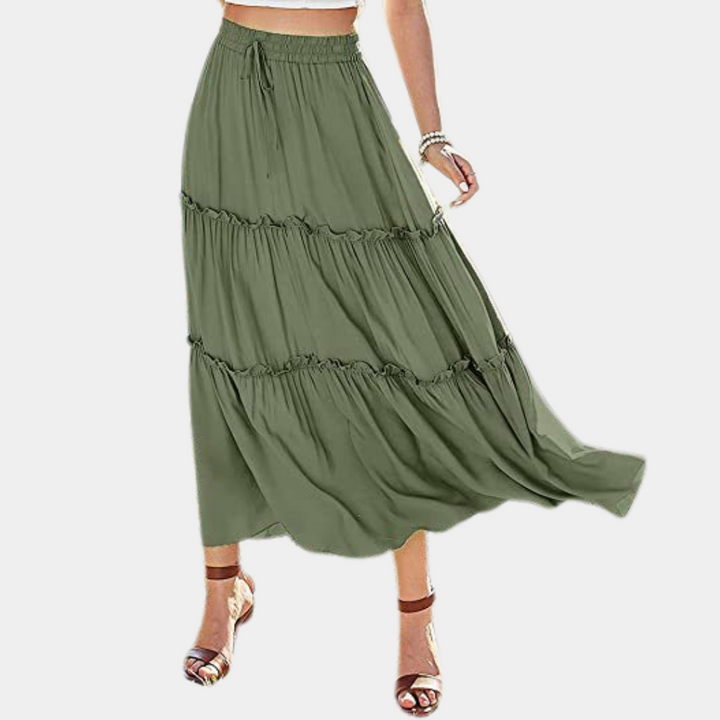 Elegancka długa spódnica damska w stylu boho