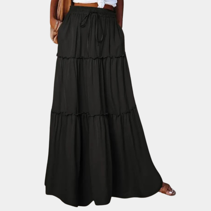 Elegancka długa spódnica damska w stylu boho