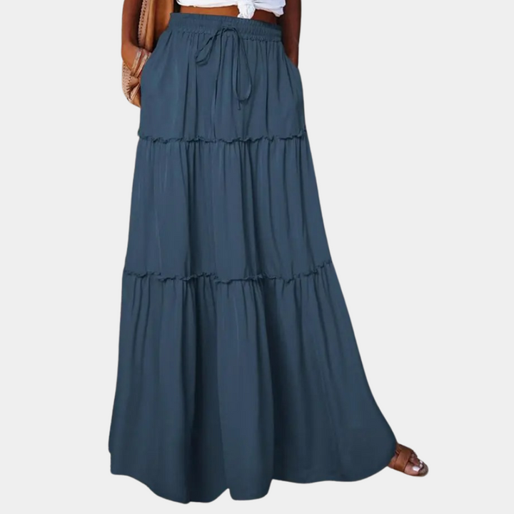 Elegancka długa spódnica damska w stylu boho