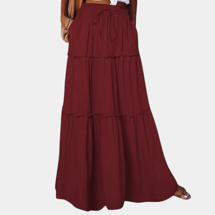 Elegancka długa spódnica damska w stylu boho