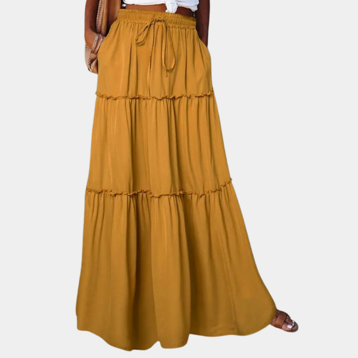 Elegancka długa spódnica damska w stylu boho