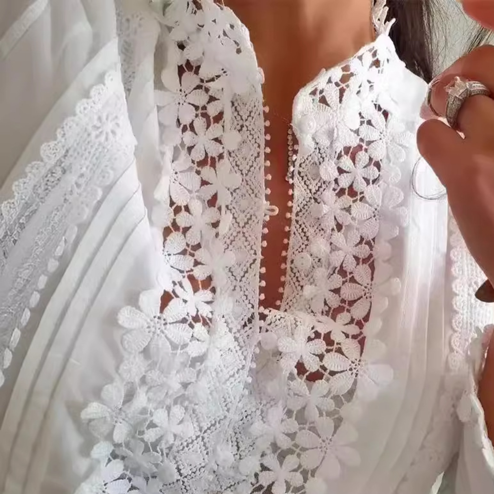 Lily - Stylowa i szykowna koronkowa bluzka damska