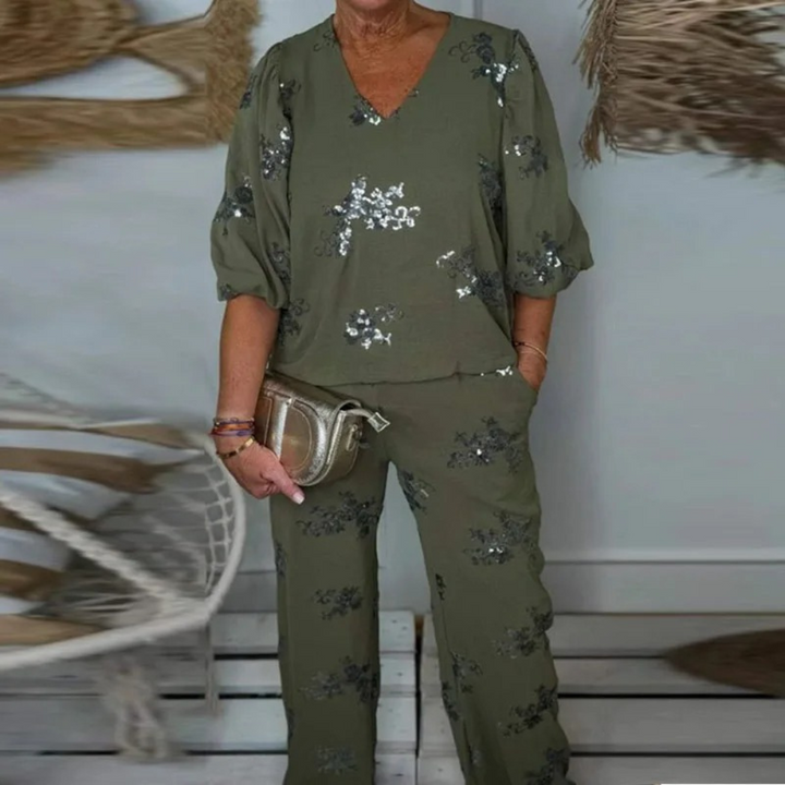 Nadija - 2-częściowy zestaw damski dla eleganckiego, nowoczesnego stylu