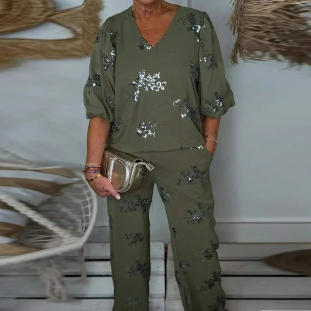 Nadija - 2-częściowy zestaw damski dla eleganckiego, nowoczesnego stylu