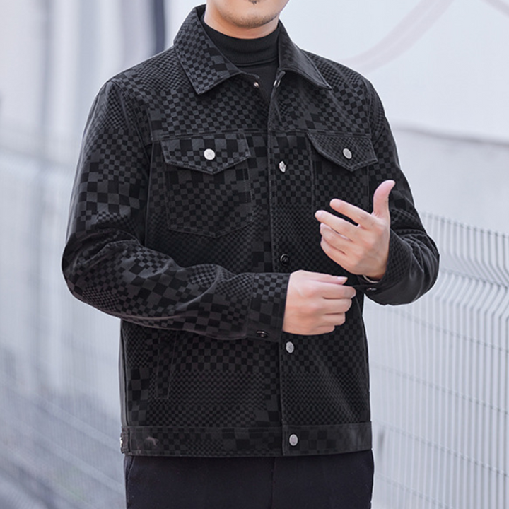 Ghita - Męska kurtka casualowa zapinana na guziki, łącząca wygodę i nowoczesny styl