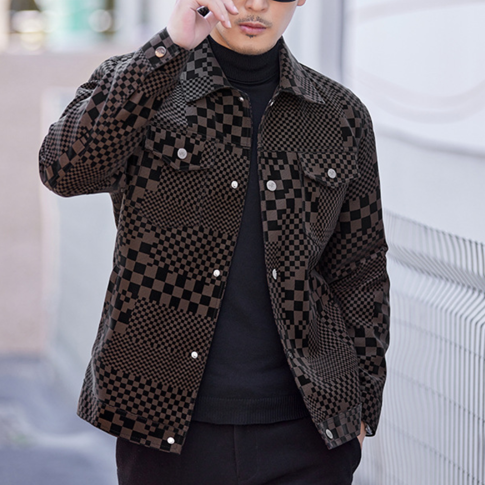 Ghita - Męska kurtka casualowa zapinana na guziki, łącząca wygodę i nowoczesny styl