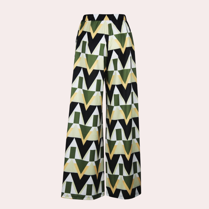 Fisseha - Eleganckie damskie szerokie spodnie z wysokim stanem zapewniające stylowy wygląd