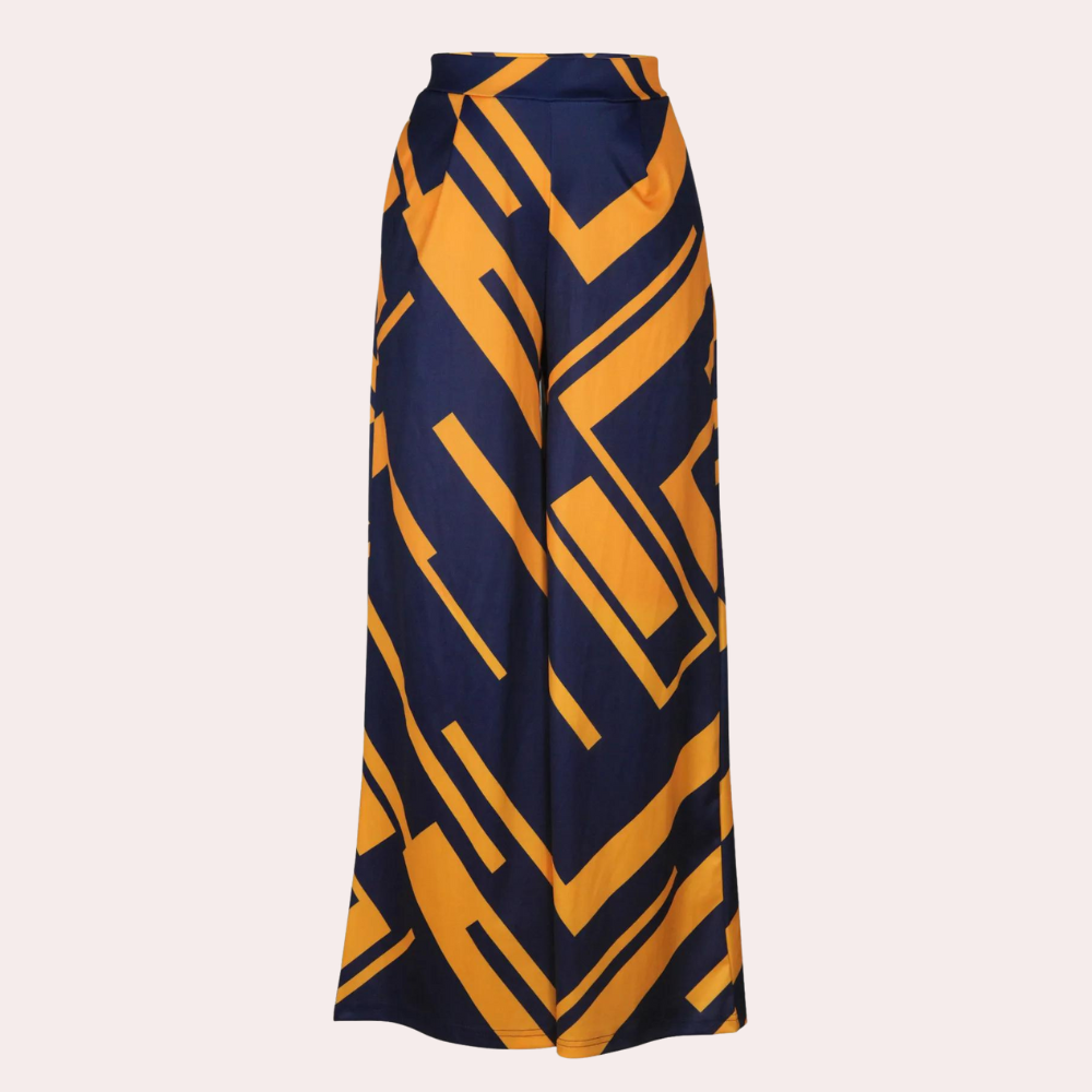 Fisseha - Eleganckie damskie szerokie spodnie z wysokim stanem zapewniające stylowy wygląd