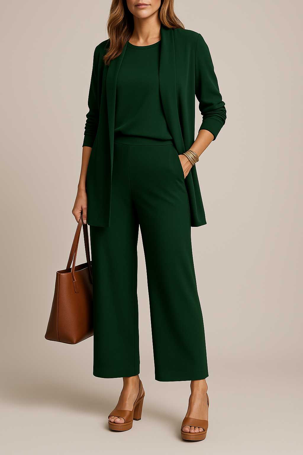 Elegancki trzyczęściowy strój damski Éliane zapewniający stylowy wygląd