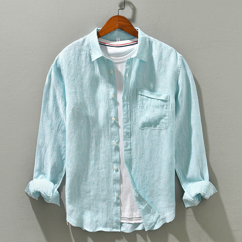 Camisa Casual para Hombre de Manga Larga - Con Botones y Cuello Clásico - Tela Transpirable y Cómoda