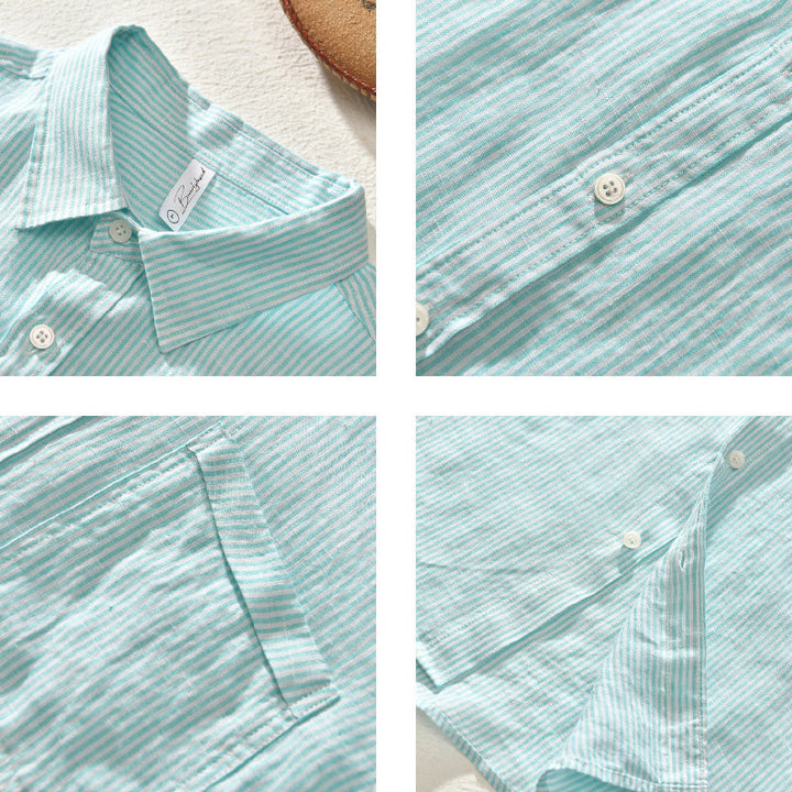 Camisa Casual para Hombre de Manga Larga - Con Botones y Cuello Clásico - Tela Transpirable y Cómoda