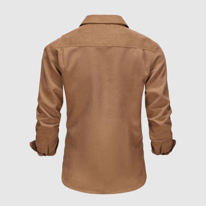 Camisa de trabajo para hombres con hombreras y hebilla elegante
