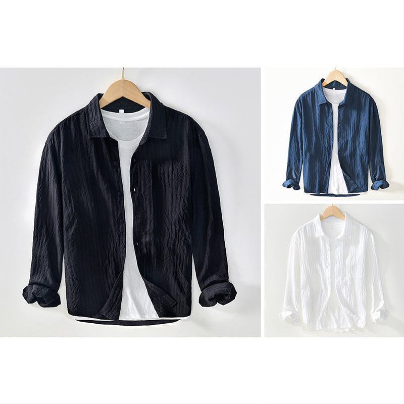 Herren Casual Hemd aus 100% Baumwolle - Bequemer Regular Fit mit langen Ärmeln für atmungsaktiven Komfort