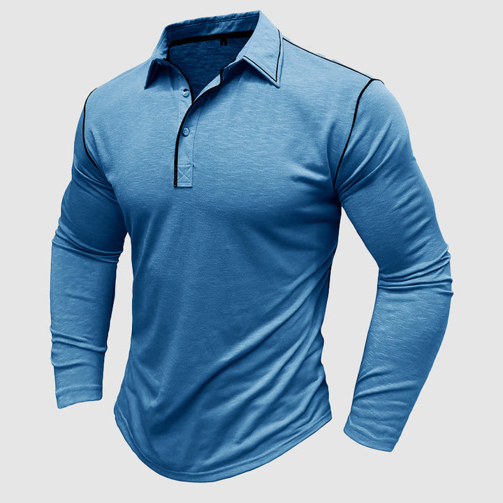 Polo Uomo Efren con Verde a Contrasto per uno Stile Elegante e Sportivo
