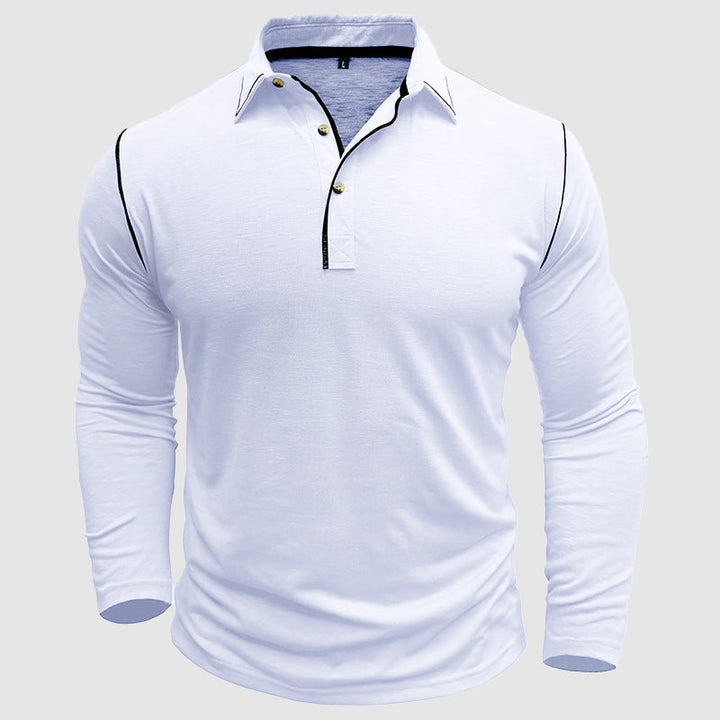 Polo Uomo Efren con Verde a Contrasto per uno Stile Elegante e Sportivo