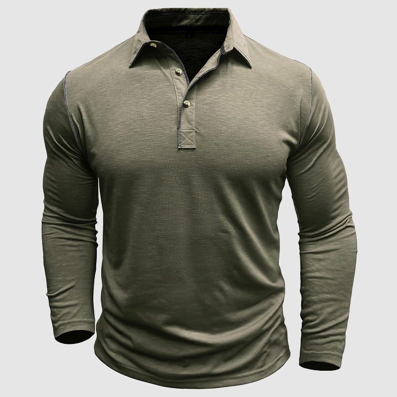 Polo Uomo Efren con Verde a Contrasto per uno Stile Elegante e Sportivo