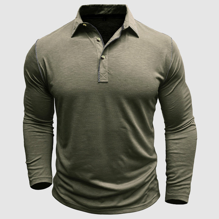 Polo Uomo Efren con Verde a Contrasto per uno Stile Elegante e Sportivo