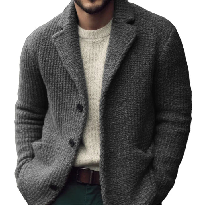 Męski kardigan na guziki – miękka dzianina, regular fit, elegancki styl