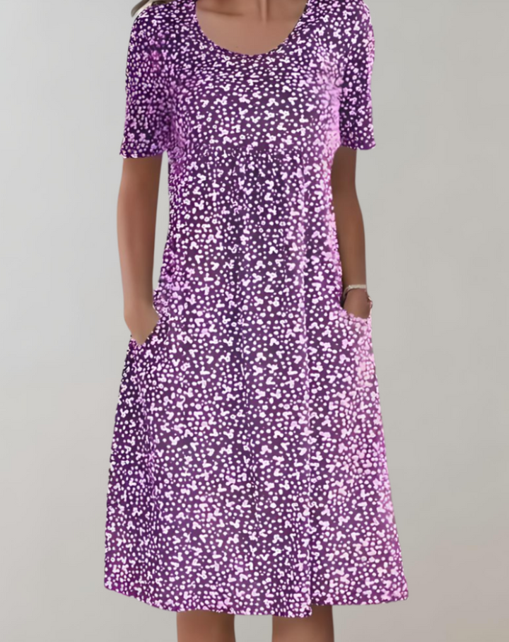 Vestido Casual de Verano para Mujer con Cuello en V Ligero