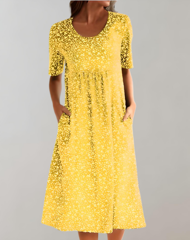 Vestido Casual de Verano para Mujer con Cuello en V Ligero