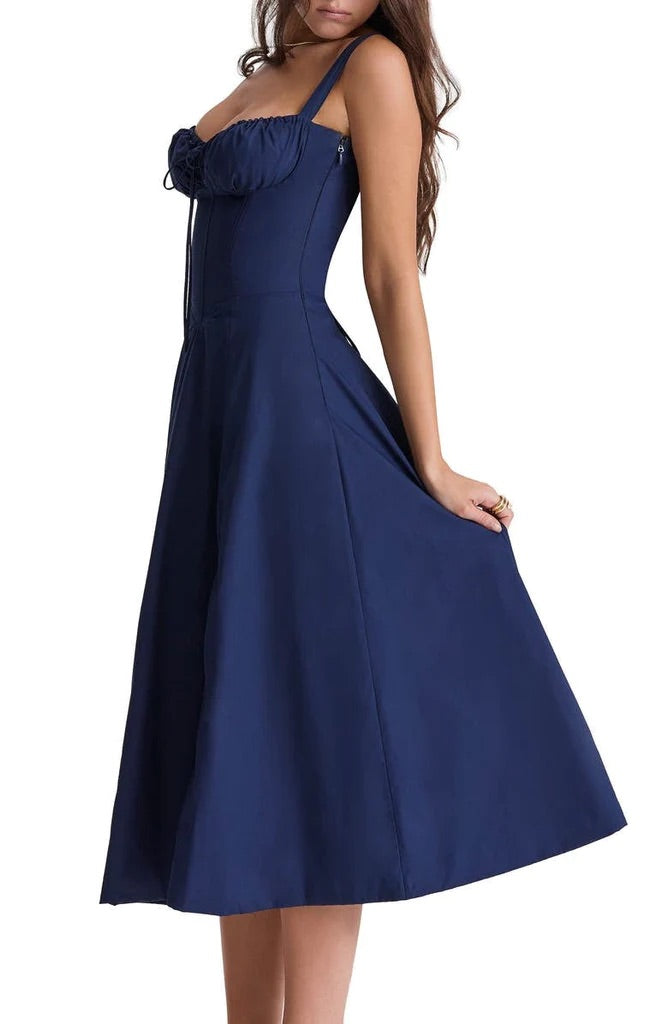 Chic Printed Bustier Dress - Eco-Friendly and Elegant Summer Style