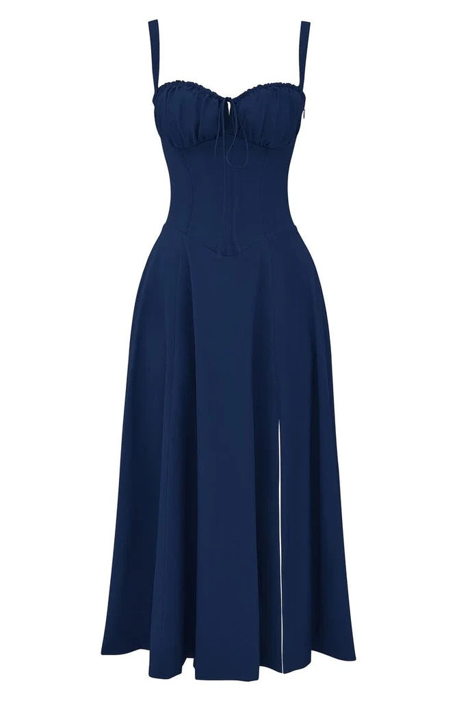 Chic Printed Bustier Dress - Eco-Friendly and Elegant Summer Style