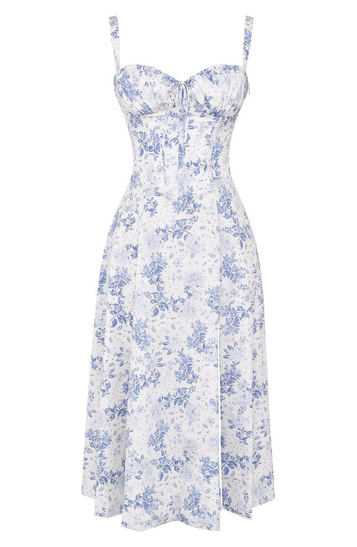 Chic Printed Bustier Dress - Eco-Friendly and Elegant Summer Style