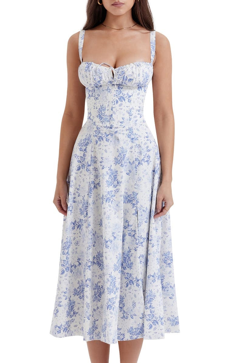 Chic Printed Bustier Dress - Eco-Friendly and Elegant Summer Style