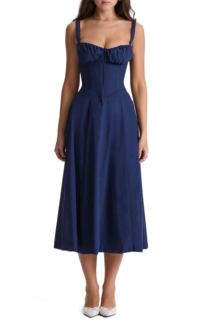 Chic Printed Bustier Dress - Eco-Friendly and Elegant Summer Style