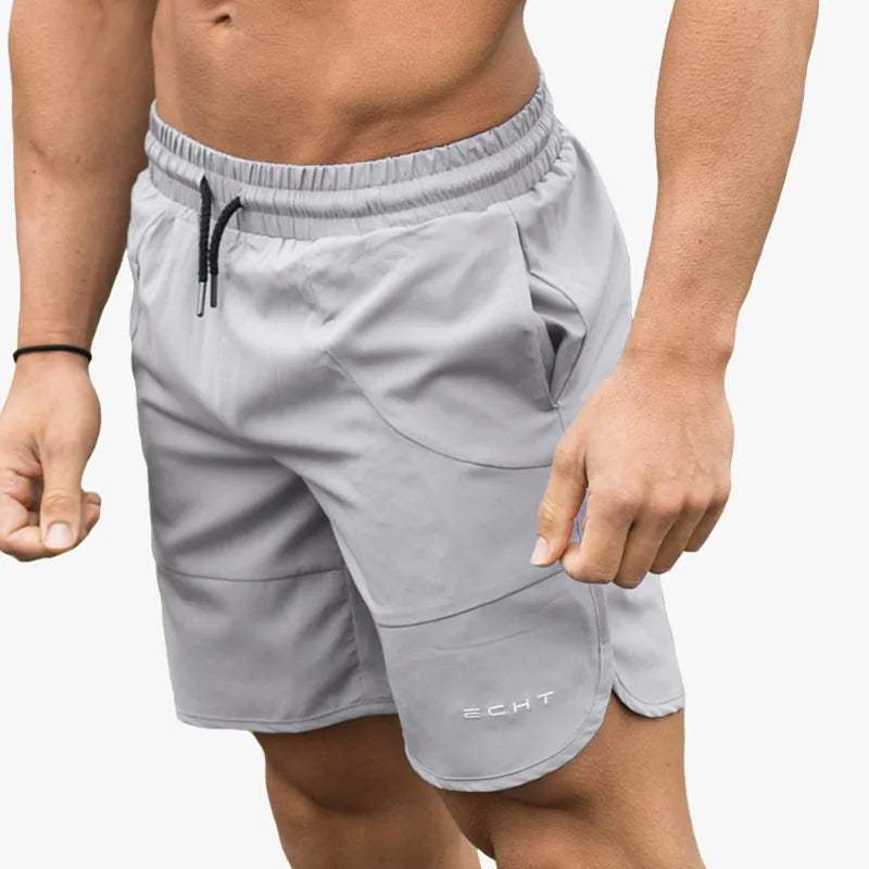 Bermudy dla mężczyzn - Tkanina oddychająca i dłuższa - Elastyczny krój z kordonami - Długość Mi-Cuisse
