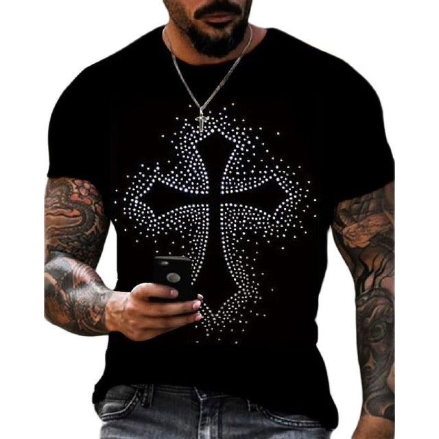 Stylowa męska koszulka Slim-Fit z cekinami dla modnego wyglądu