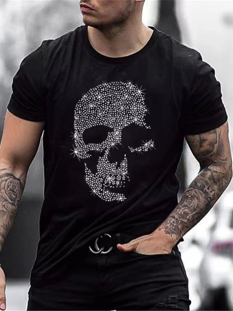 Stylowa męska koszulka Slim-Fit z cekinami dla modnego wyglądu