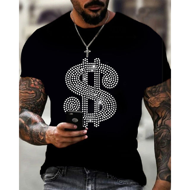 Stylowa męska koszulka Slim-Fit z cekinami dla modnego wyglądu