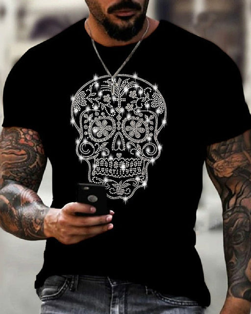 Stylowa męska koszulka Slim-Fit z cekinami dla modnego wyglądu