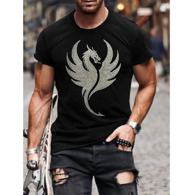 Stylowa męska koszulka Slim-Fit z cekinami dla modnego wyglądu