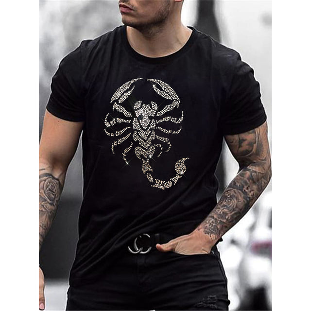 Stylowa męska koszulka Slim-Fit z cekinami dla modnego wyglądu
