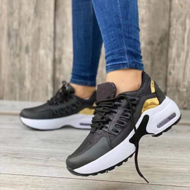 Sneakersy sportowe dla kobiet avec Maillage Respirant - Semelle Plateforme Confortable - Lacets Cushionés pour un Ajustement Parfait