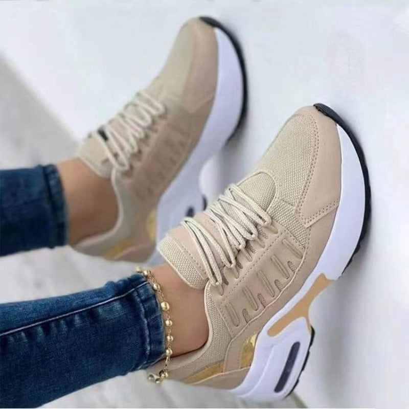 Sneakersy sportowe dla kobiet avec Maillage Respirant - Semelle Plateforme Confortable - Lacets Cushionés pour un Ajustement Parfait