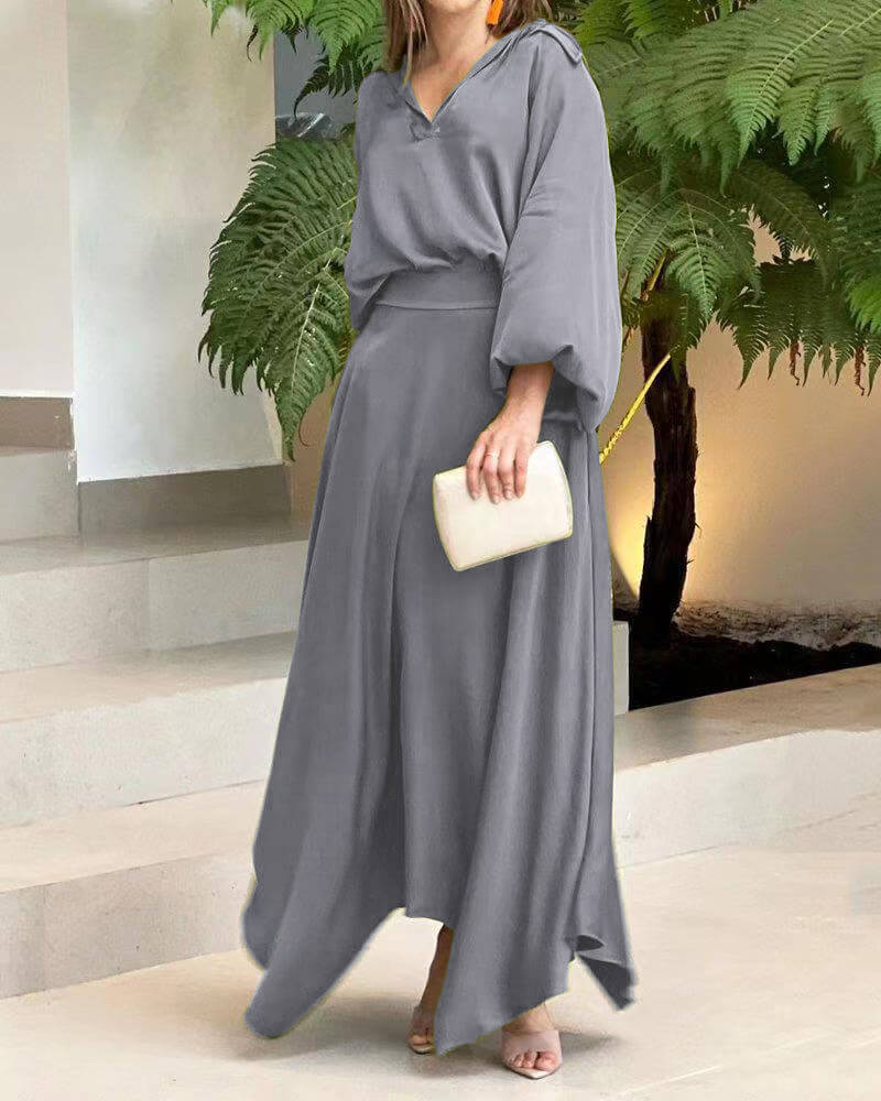 Chic & Cozy Midi Kleid - Atmungsaktiver, Zeitloses Design für Ihren stilvollen Auftritt