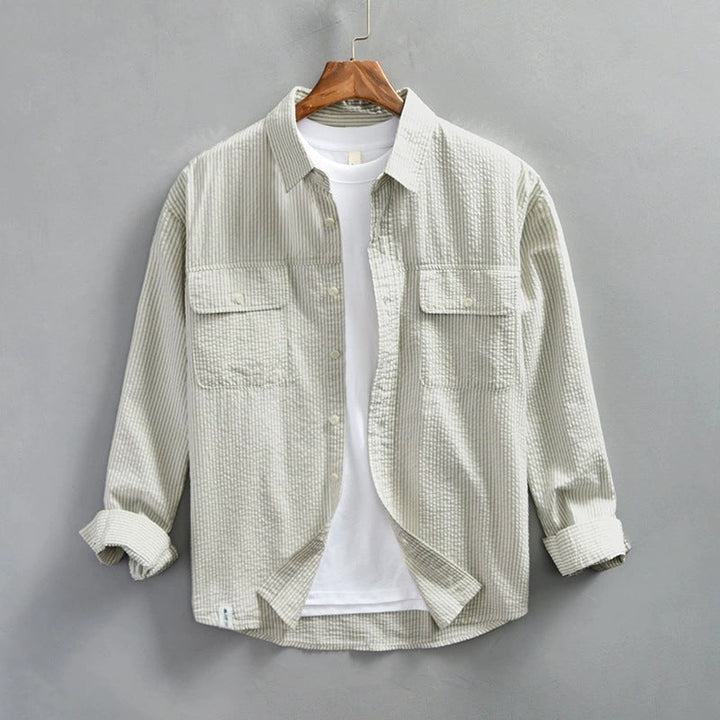 Męska kamizelka z długim rękawem z regulacją długości i sznurowadłami z algodonu