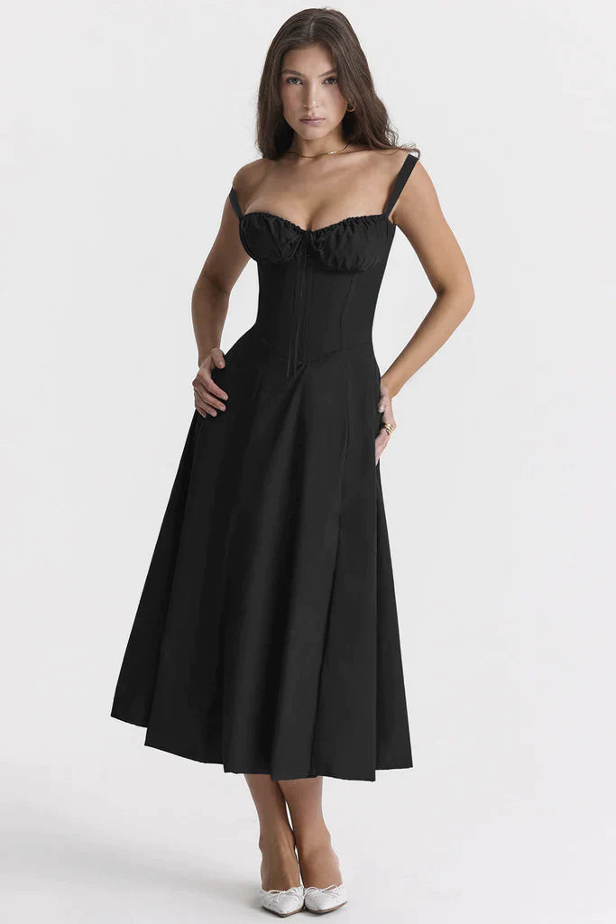 Chic Printed Bustier Dress - Eco-Friendly and Elegant Summer Style