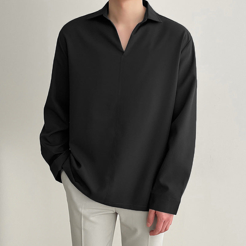 Koszulka Pullover dla mężczyzn - Coupe Décontractée - Col en V - Tissu Léger et Respirant