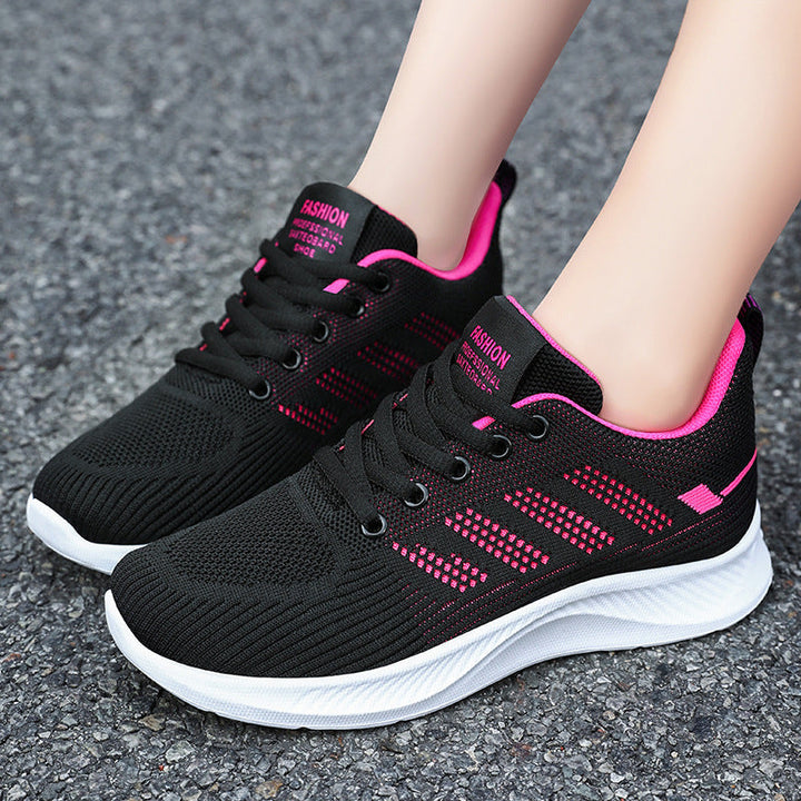 Damskie buty sportowe - siateczka Flyknit Leve e Respiratory - wygodna wyściółka - regulowane zapięcie