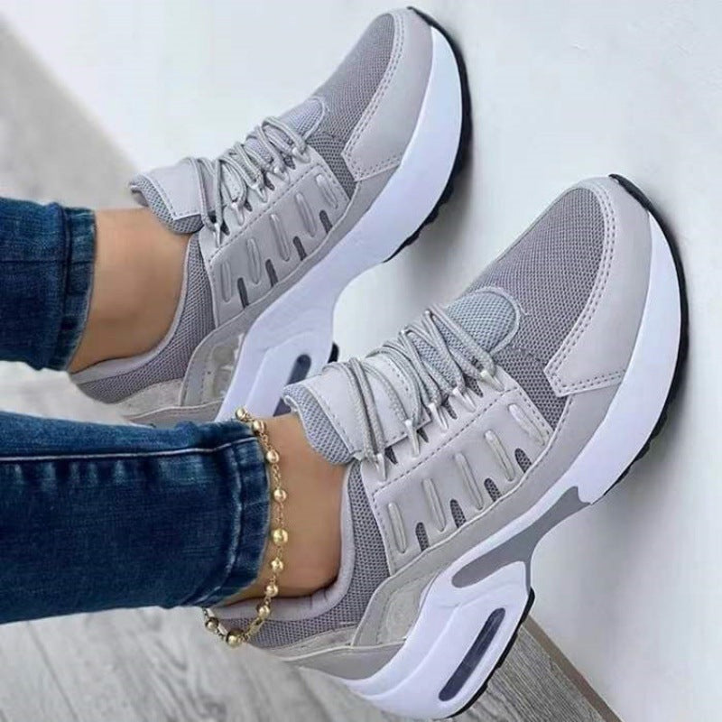 Sneakersy sportowe dla kobiet avec Maillage Respirant - Semelle Plateforme Confortable - Lacets Cushionés pour un Ajustement Parfait