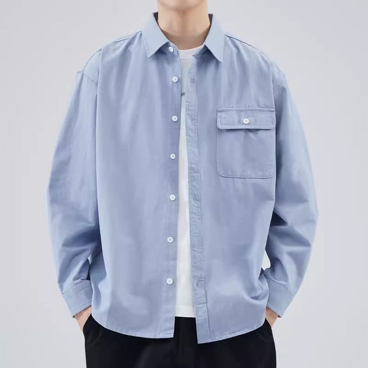 Bluza męska z botkami - 100% algodón - Regulacja długości - Manga larga para estilo casual