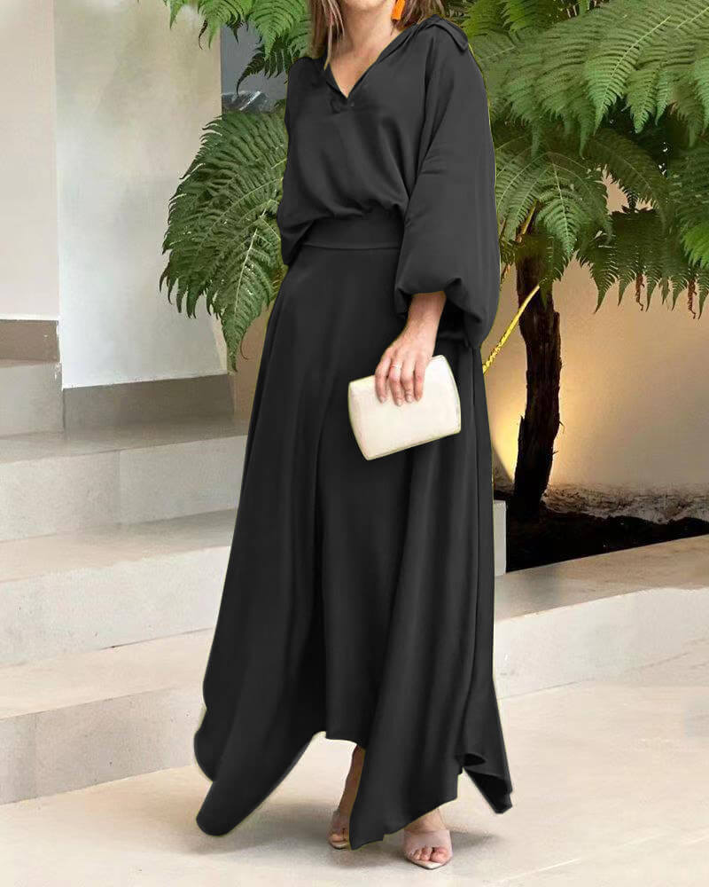 Chic & Cozy Midi Kleid - Atmungsaktiver, Zeitloses Design für Ihren stilvollen Auftritt