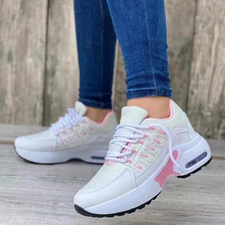 Sneakersy sportowe dla kobiet avec Maillage Respirant - Semelle Plateforme Confortable - Lacets Cushionés pour un Ajustement Parfait